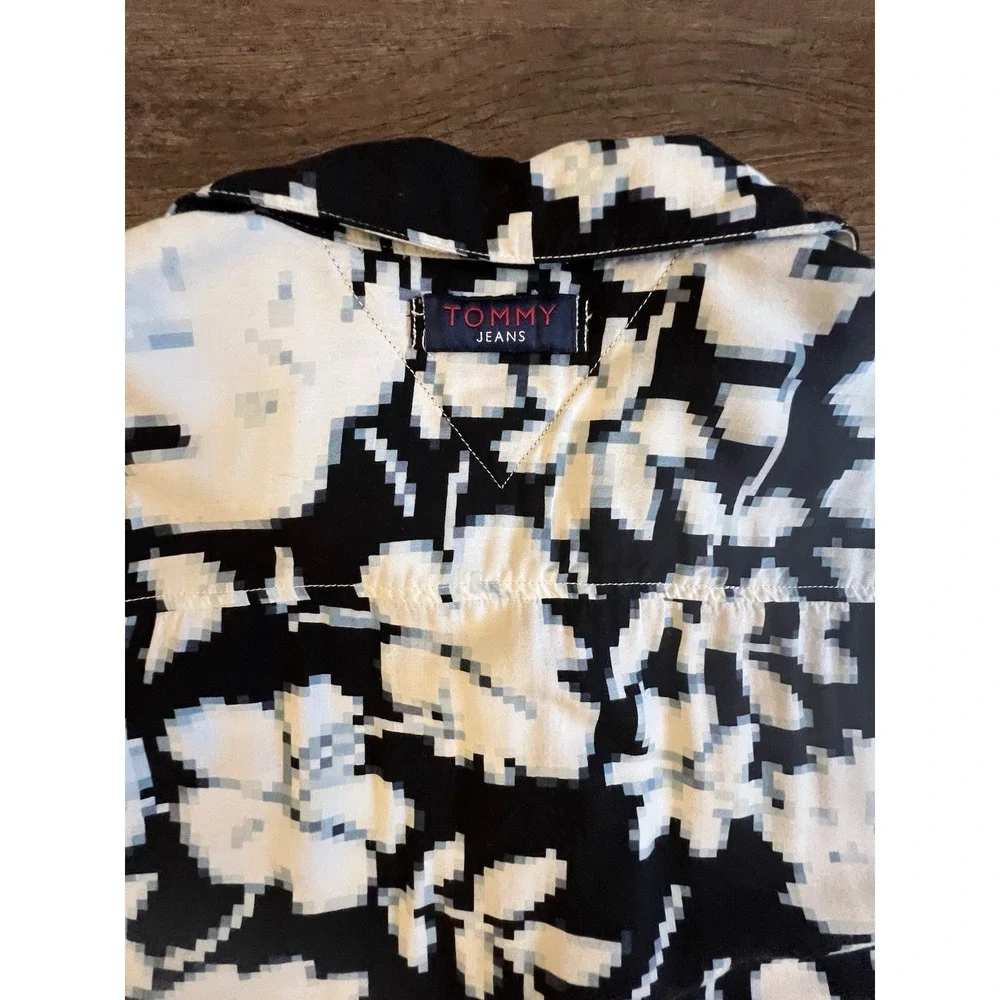 Vtg Tommy Hilfiger Tommy Jeans Hibiscus Shirt Mens X-Large‎ Floral Beach C43